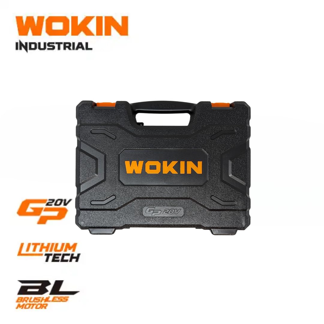 Trapano a percussione batt gp20v 620160 wokin volt 20x2 ah 2,0 + accessori + valigia Wokin