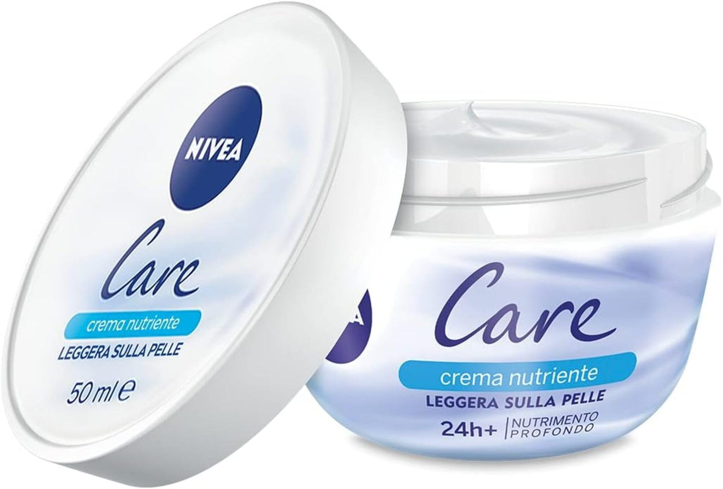 NIVEA Care Nutrimento Profondo 3 x 200 ml, Crema viso, corpo e mani nutriente leggera, Crema mani multiuso, Crema corpo con Microsfere di Cera a Idrodispersione