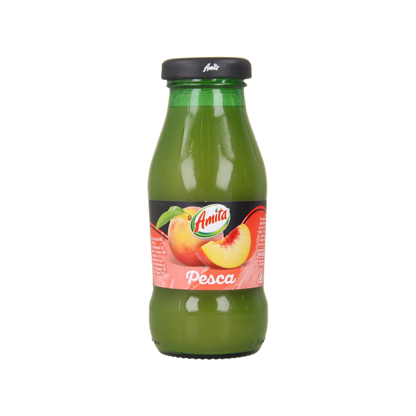 Amita Pesca 20cl x 24 | Succo di Frutta alla Pesca con il 40% di Frutta Minimo | Confezione da 24 Bottiglie in Vetro da 200ml