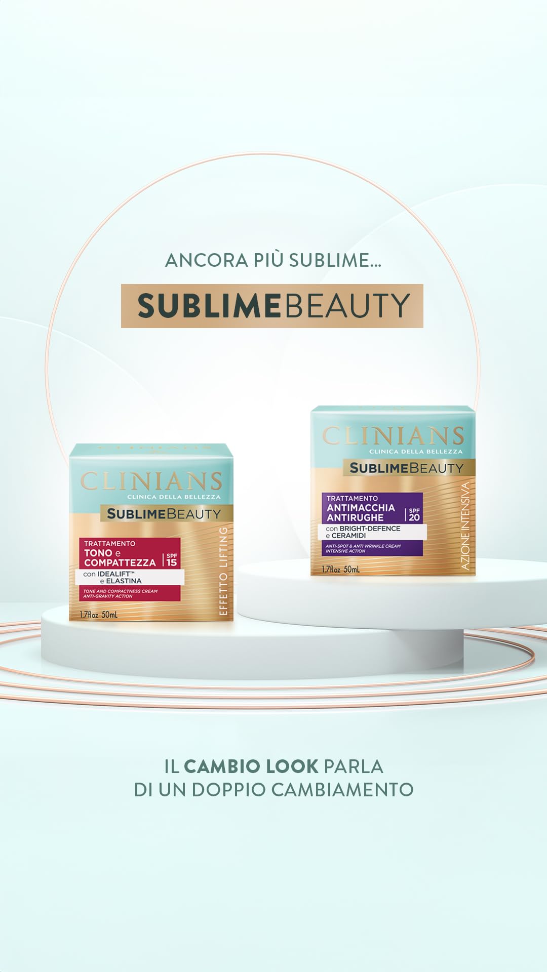 CLINIANS | Sublime Beauty Trattamento Antimacchia Antirughe, con Bright-defence e Ceramidi, Dermatologicamente Testato, Made in Italy, 50 ml