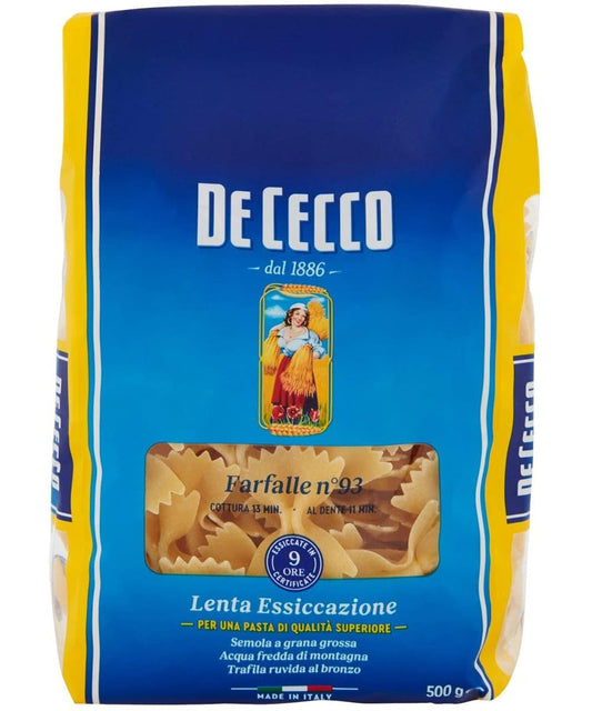 PASTA DE CECCO G500 N93 FARFALLE