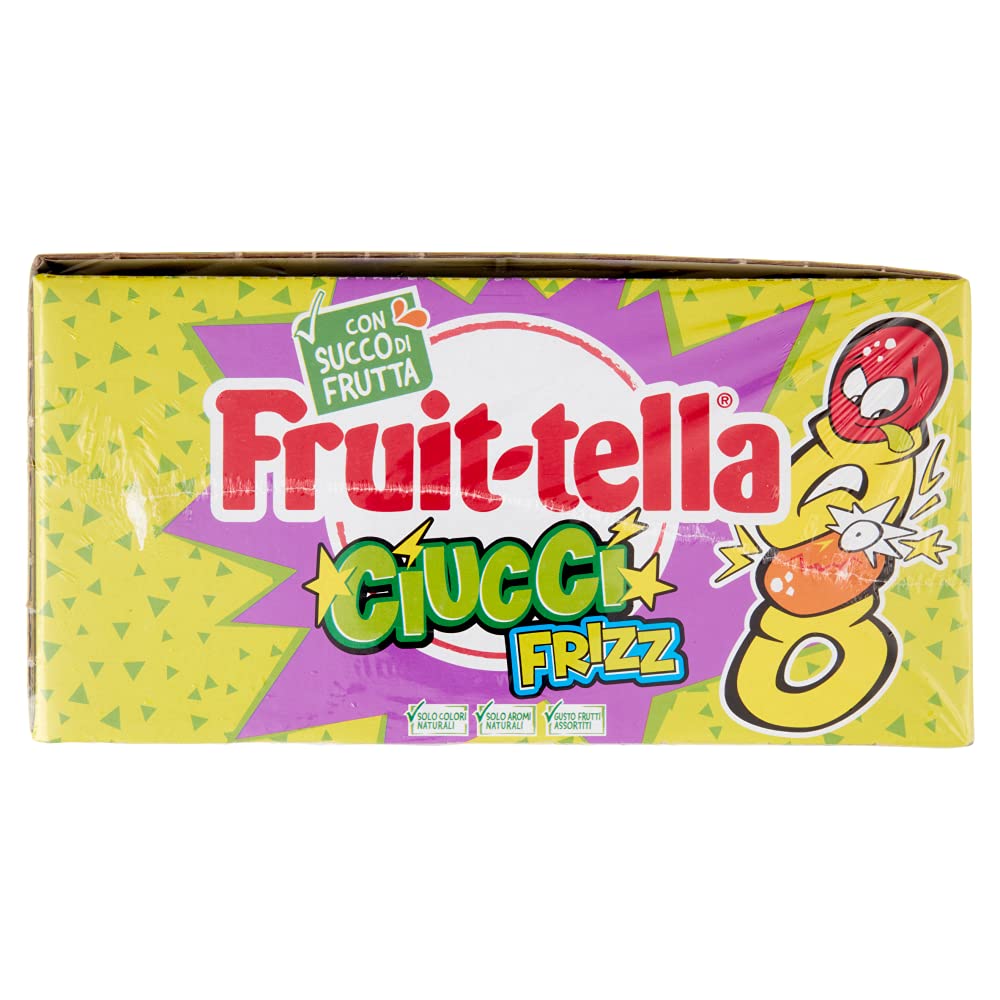 Fruittella Ciuccio Frizz, Caramelle Gommose Frizzanti, Gusto Frutti Assortiti, Idee Regalo per Compleanni e Feste, Box da 150 pezzi Incartati Singolarmente