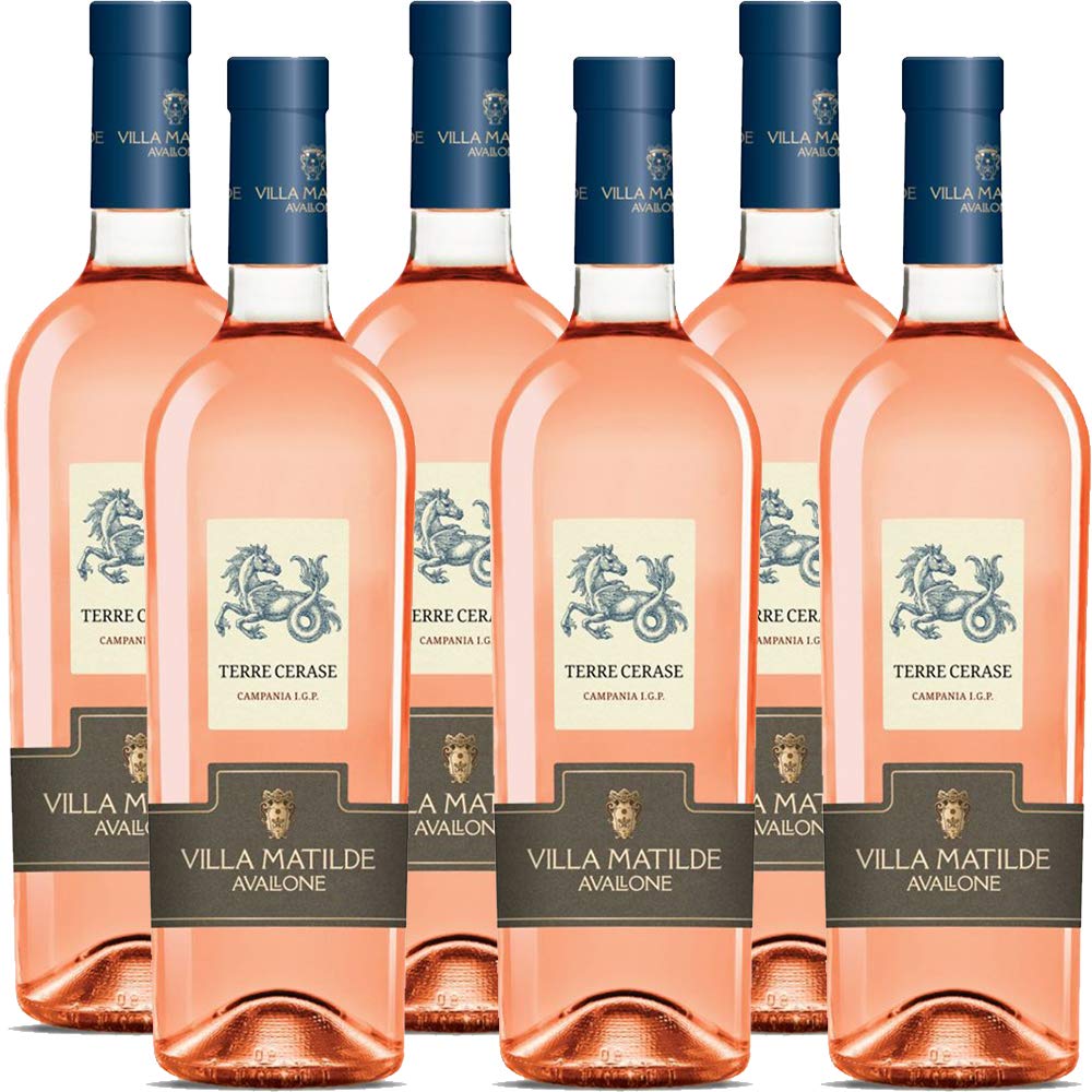 Terre Cerase Igp | Rocca dei Leoni | Villa Matilde | Vino Rosè | Rosato della Campania | 6 Bottiglie 75Cl | Idea Regalo
