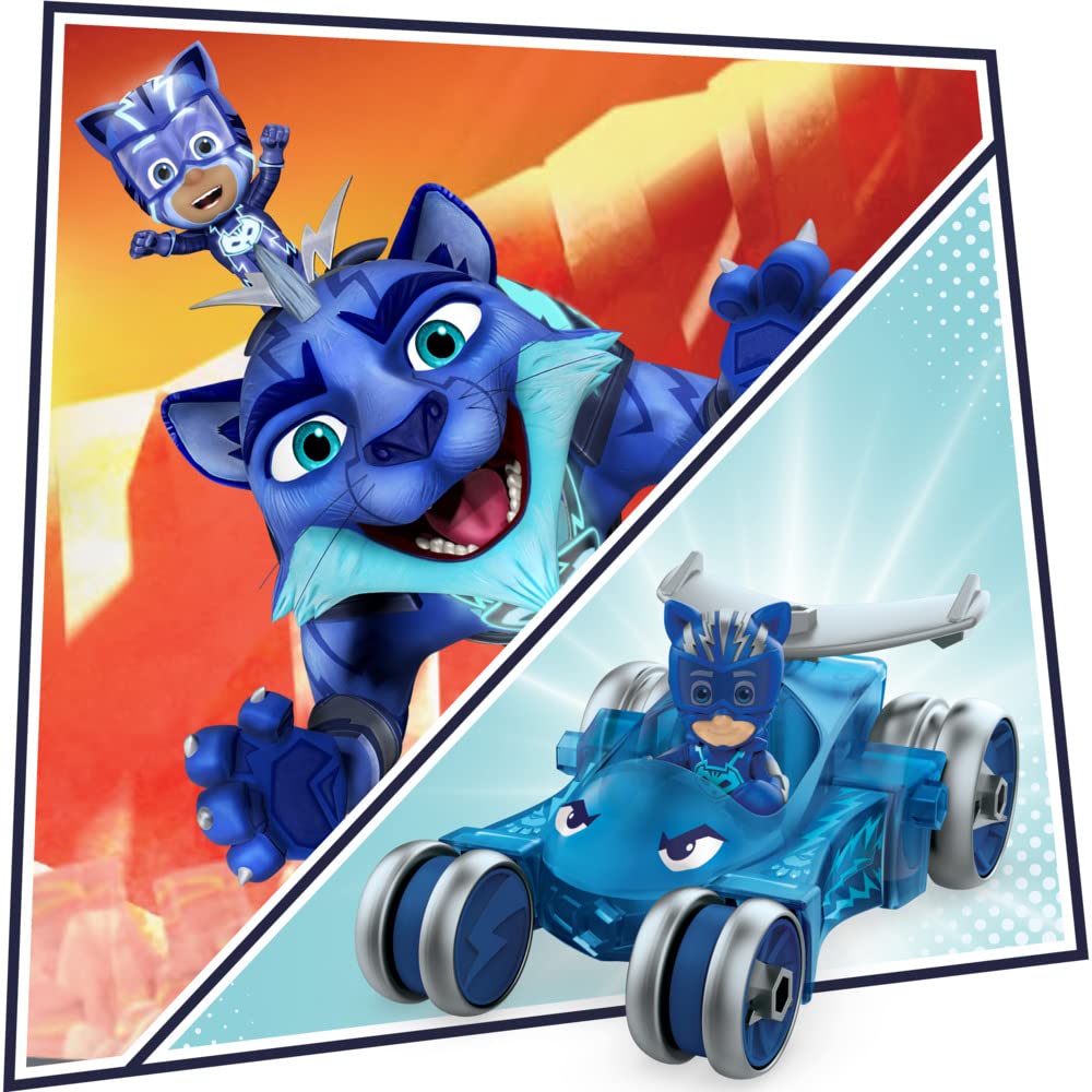 PJ Masks Yoyo Animale Power, Gatto-Bolide, Veicolo e Personaggio articolato, Giocattolo prescolare per Bambini a partire dai 3 anni F5337, Multicolore