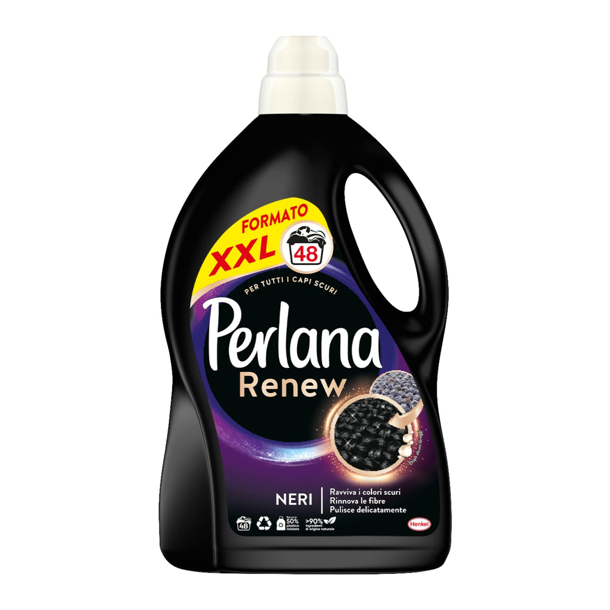 Perlana Renew Liquido Neri, ottimale per tutti i capi colorati, confezione singola da 48 lavaggi