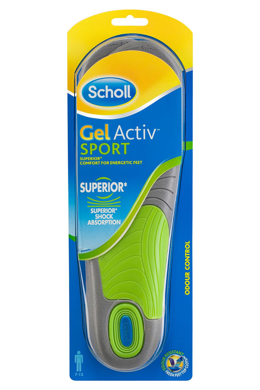 Scholl Active - Soletta in gel, da uomo