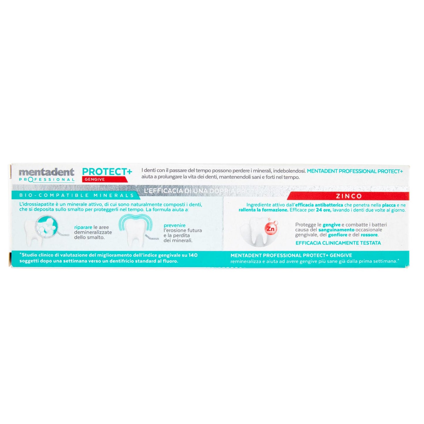 Mentadent Professional Protect+ Gengive Dentifricio Remineralizzante con Minerali Biocompatibili e Zinco Contro Infiammazione Gengivale - 6 Flaconi da 75ml