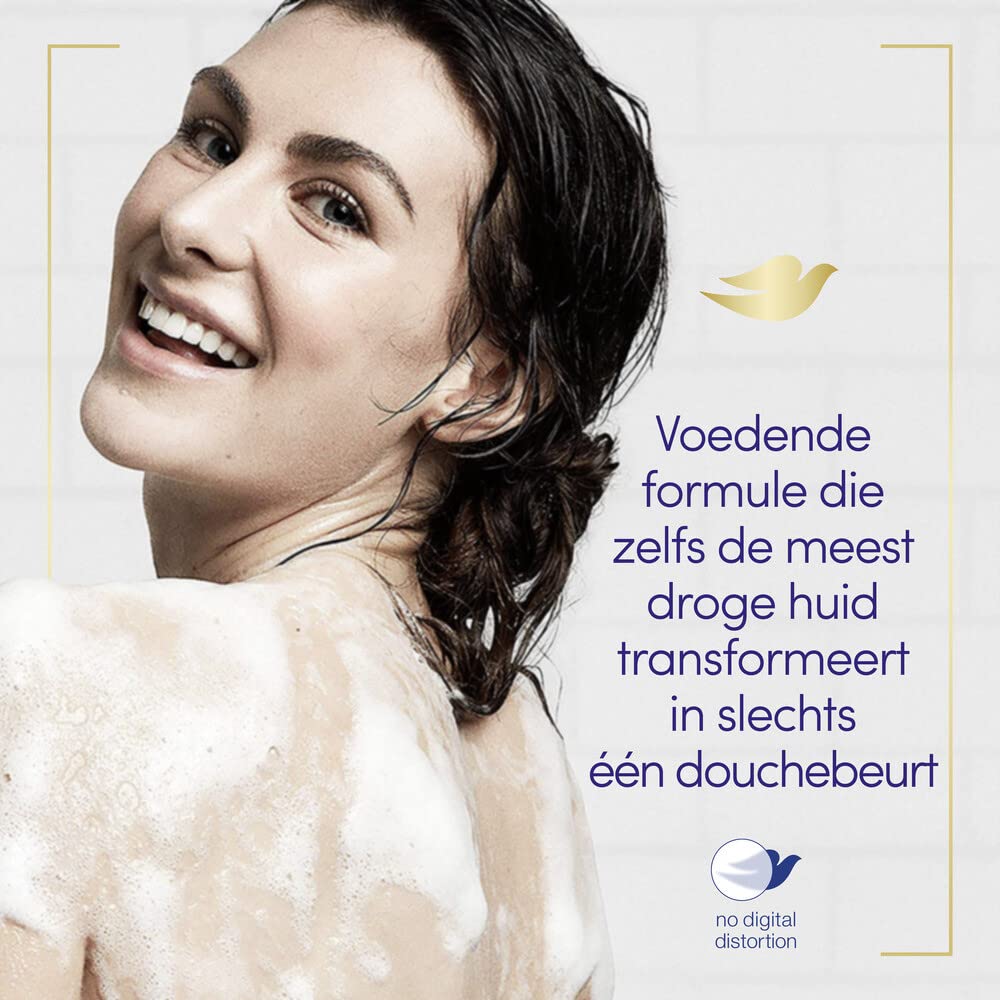 Dove Bagnoschiuma nutriente in seta, delicato con microbiome, per una pelle più morbida e liscia dopo una doccia, 450 ml