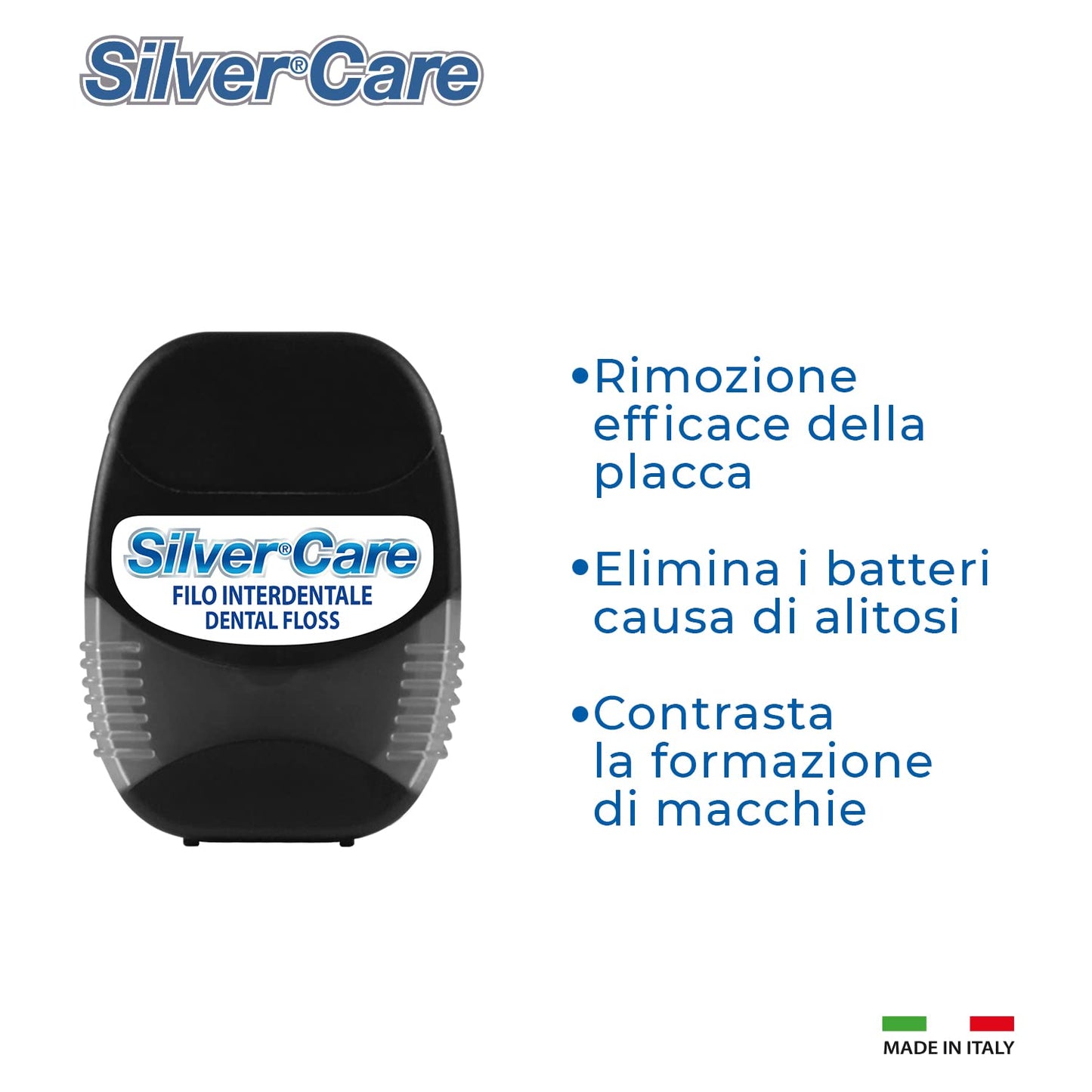 SILVER CARE One Filo Interdentale Carbon, Colori Assortiti