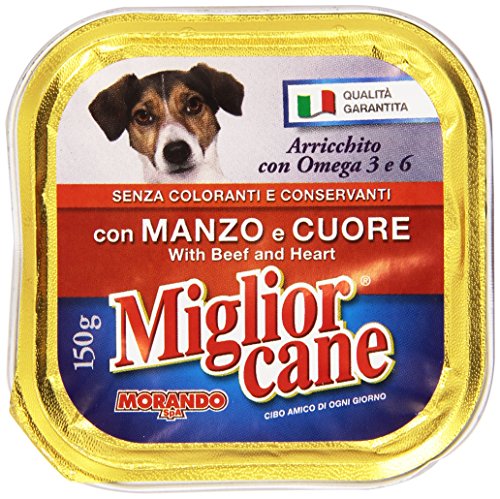 MigliorCane Vaschetta Manzo/Cuore 150 g