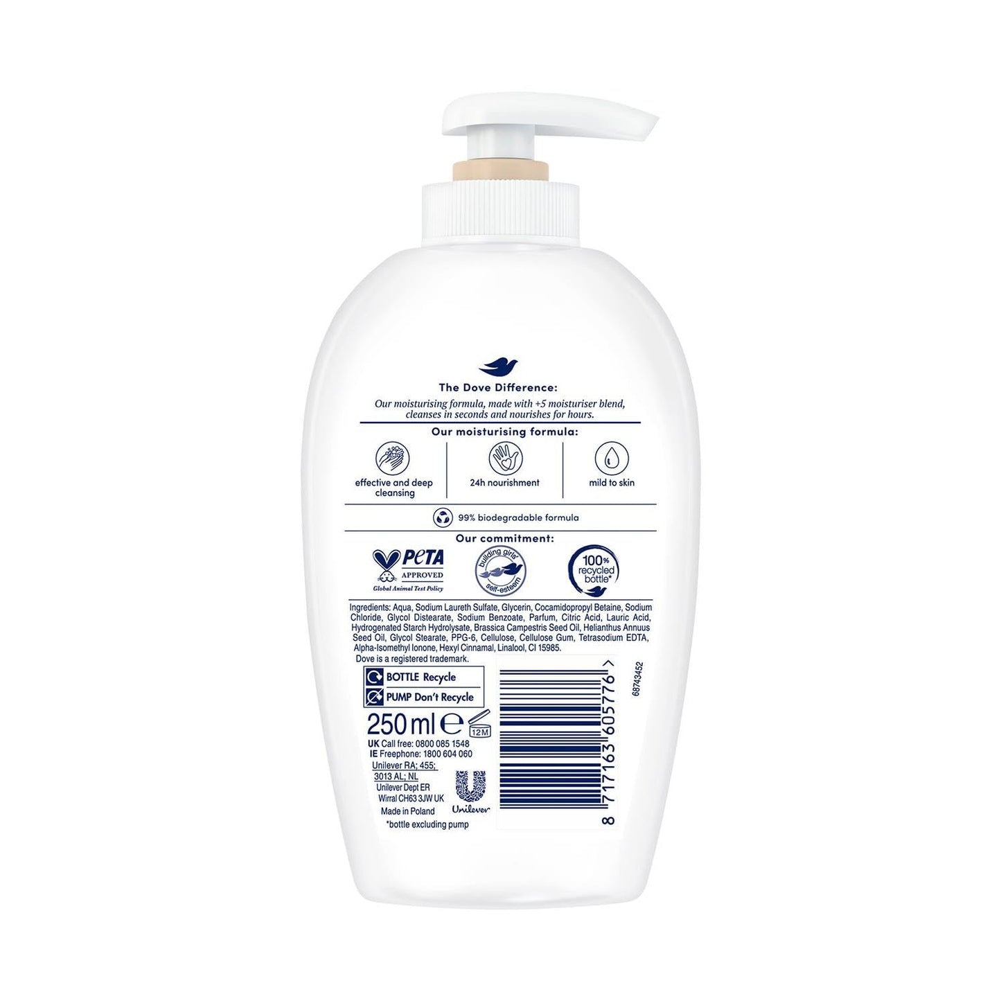 Dove - sapone per mani in seta fine, 250ml