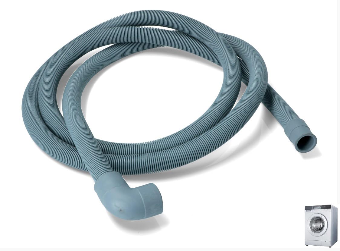 CG94 - Tubo Scarico Lavatrice Universale Con Pipa. Ø21-29mm, 90°. Lunghezza: 250Cm.