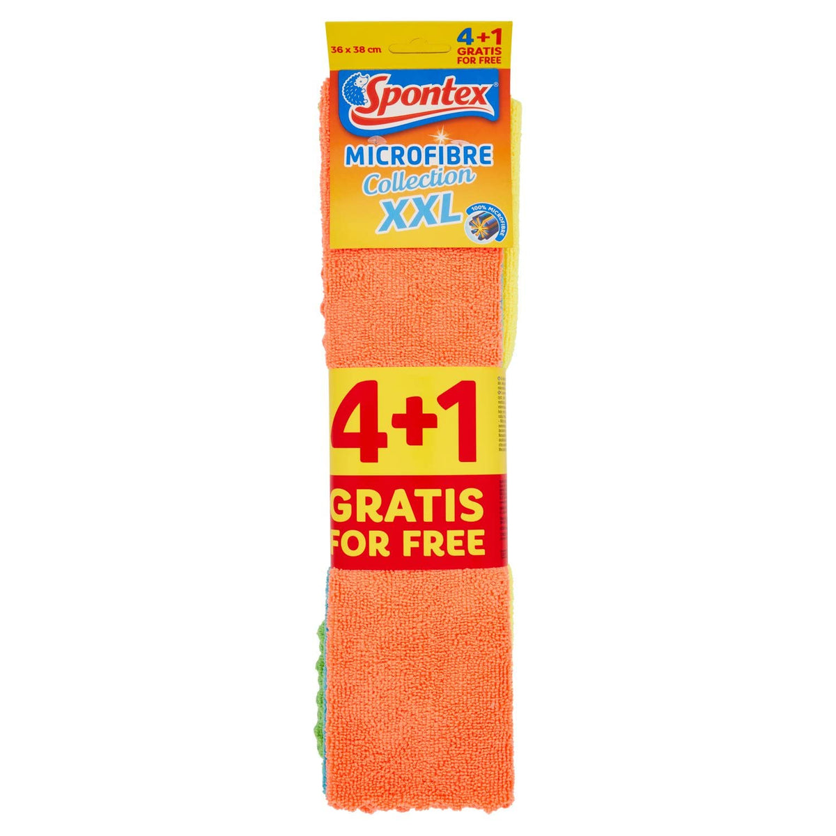 Spontex Collection XXL, Panno Microfibra Econ, 4+1 Gratis