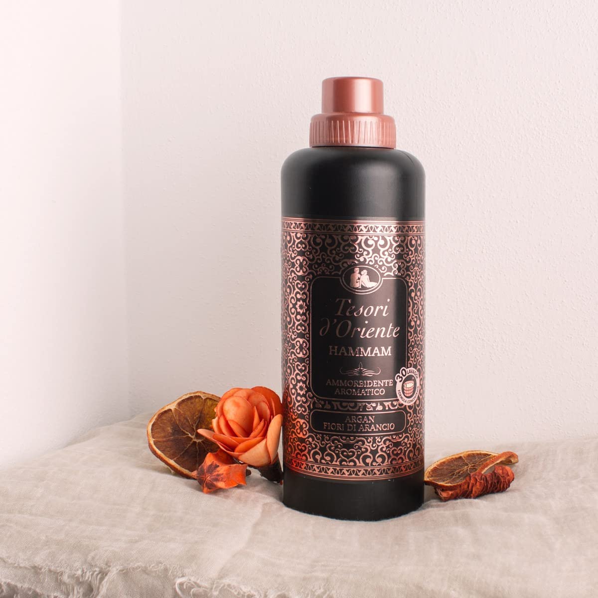 Tesori d'oriente, Hammam, ammorbidente aromatico all'olio di argan e ai fiori di arancio, 750 ml, confezione da 3 pezzi