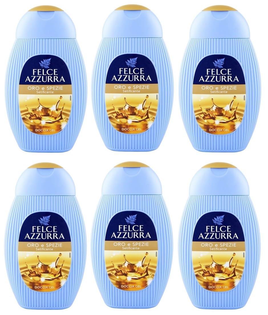 6x Felce Azzurra Oro Gel da Doccia - Doccia Gel Bagnoschiuma 250ml