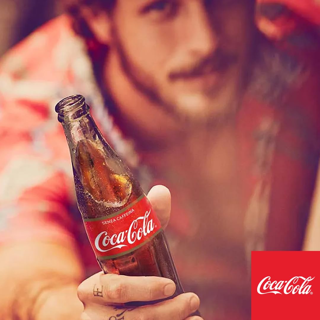 Coca-Cola Senza Caffeina, Tutto il Gusto della Formula Coca-Cola Senza Caffeina, Lattina 100% riciclabile - 6 Lattine da 330 ml