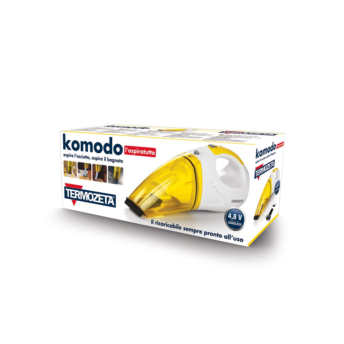 Termozeta 72368 g senza sacchetto Trasparente, Bianco, Giallo aspiratore portatile