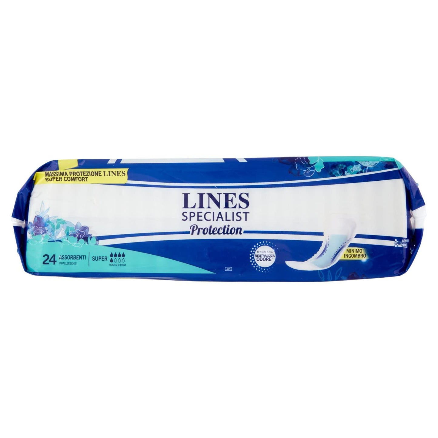 Lines Specialist Sagomato Sottile, 24 Assorbenti per Incontinenza Uomo e Donna