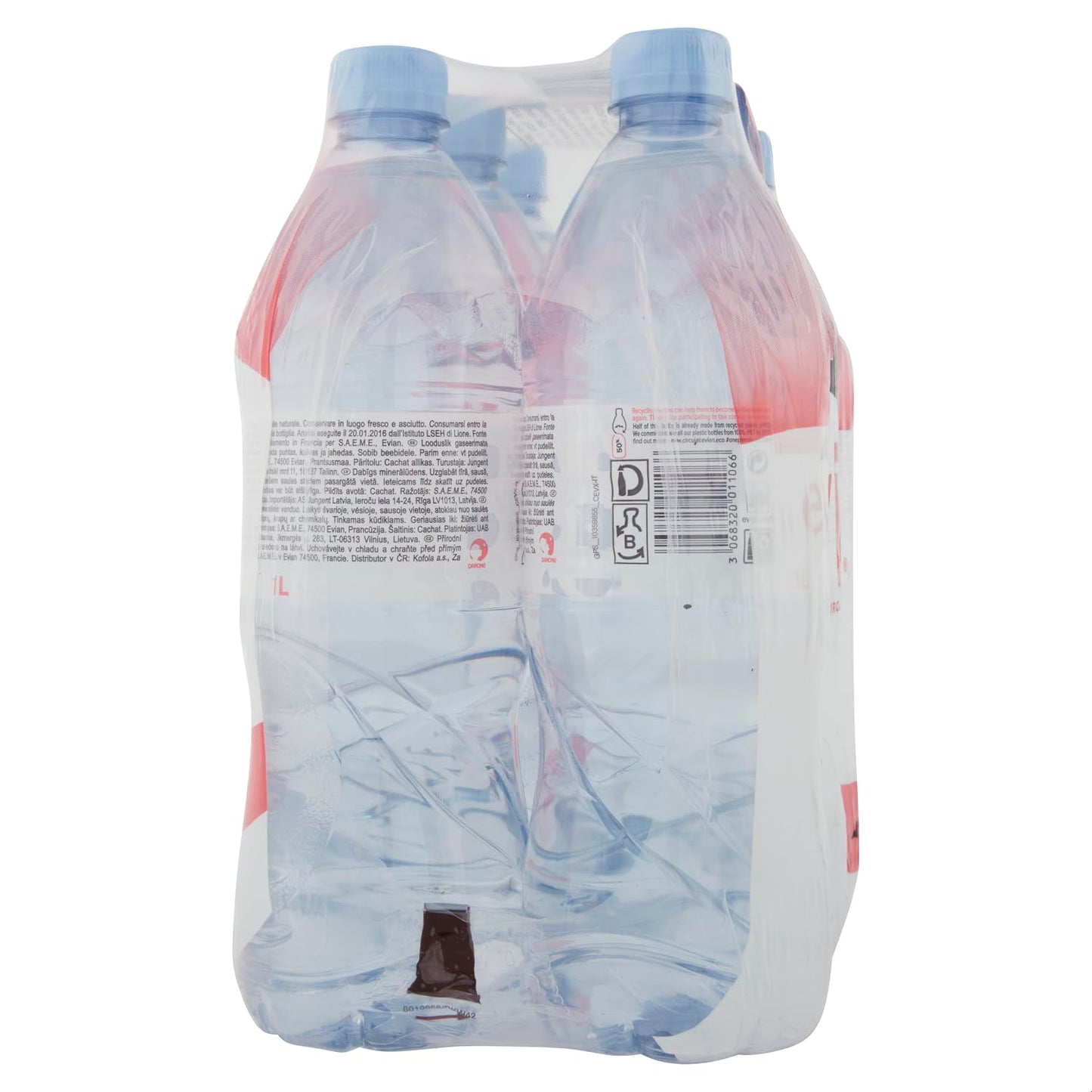 Evian Acqua Minerale Naturale, 6 x 1 L