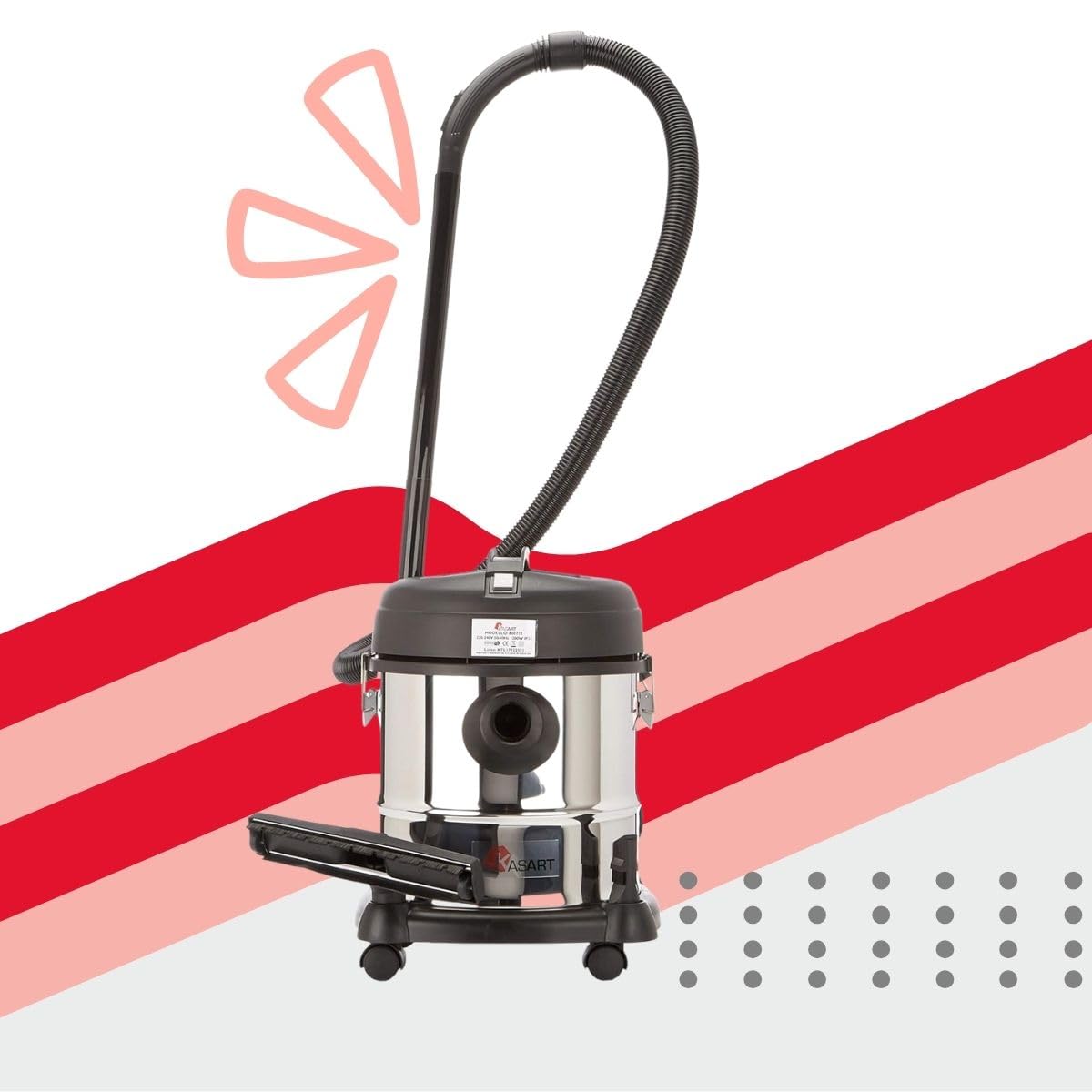 Kasart Lt. 20-1200 W Bidone Aspiratutto
