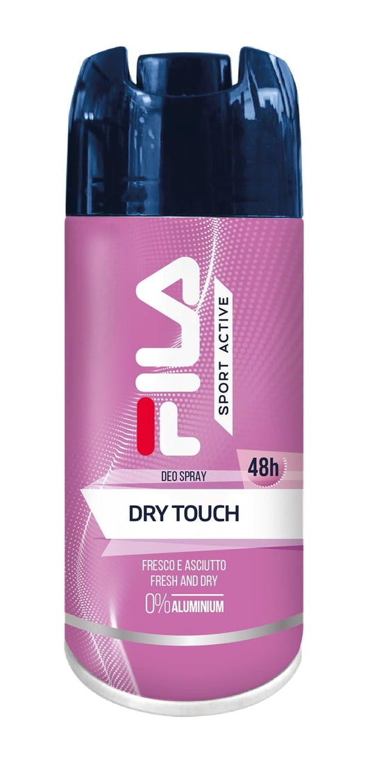 Fila, Deodorante Donna Sport Active Dry Touch, Sensazione Fresca e Asciutta, Deodorante Spray con 48 Ore di Protezione, Protezione Senza Alluminio, Confezione da 150ml