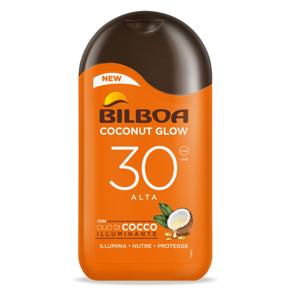 Bilboa Latte Solare Azione Anti-Age con Microperle d'Olio e Cocco, Alta, Protezione SPF 30 con Microperle di Jojoba e Cocco, Abbronzatura Luminosa, Protezione Resistente all'Acqua, 200 ml