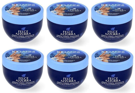 Confezione da 6 PAGLIERI Felce Azzurra Crema Corpo Idratante 250ml