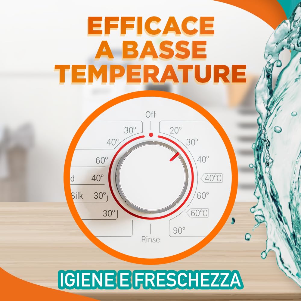 Sole Detersivo Lavatrice Igiene e Freschezza 41 Lavaggi, Formula igienizzante, Detersivo Lavatrice Liquido Igiene e Freschezza rimuove le macchie a basse temperature