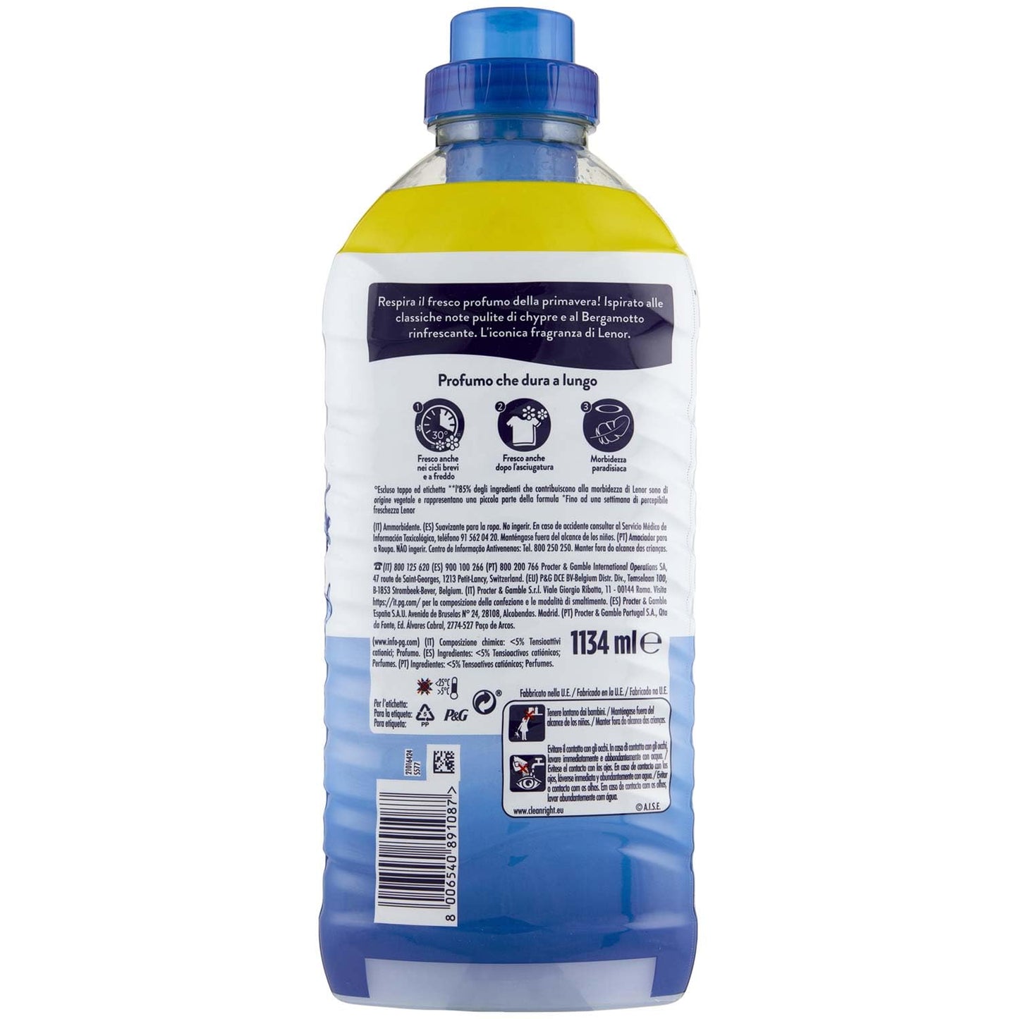 Lenor Ammorbidente Lavatrice Concentrato Risveglio Primaverile, 1134ml