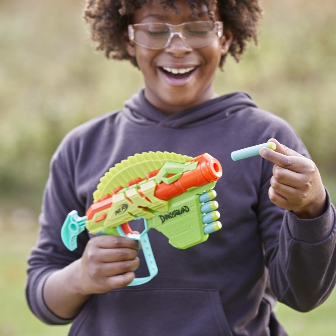 Nerf - DinoSquad Stego-Duo - 2 blaster in schiuma giocattolo - 10 freccette Elite 2.0 - F6315, medio