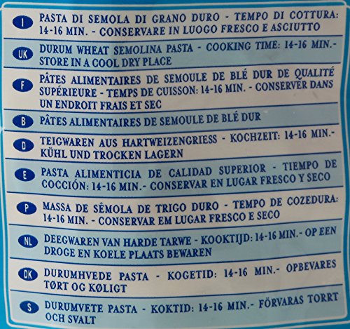 De Cecco - Calamarata n 129, Pasta di Semola di Grano Duro - 12 pezzi da 500 g [6 kg]