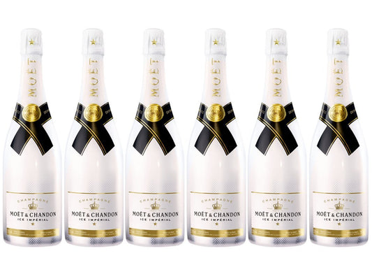 Moët & Chandon Champagne Ice Impérial Blanc - Moët & Chandon - Varietà di uve Pinot Meunier, Pinot Nero, Chardonnay - Set di 6, 750 millilitri