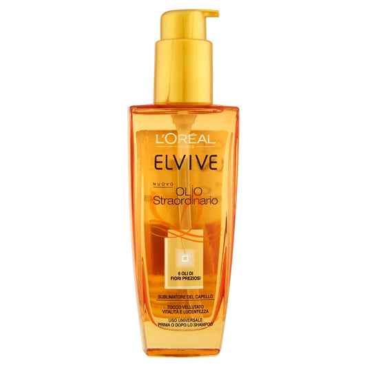 L'Oréal Paris Elvive Olio Straordinario Trattamento Nutriente per Capelli Normali o Secchi, 100 ml, Confezione da 9 Pezzi
