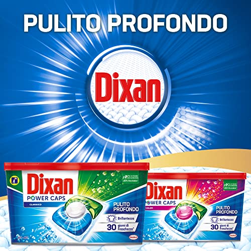 Dixan, Power Caps Classico, Detersivo Lavatrice in Capsule, Pulizia Profonda del Bucato