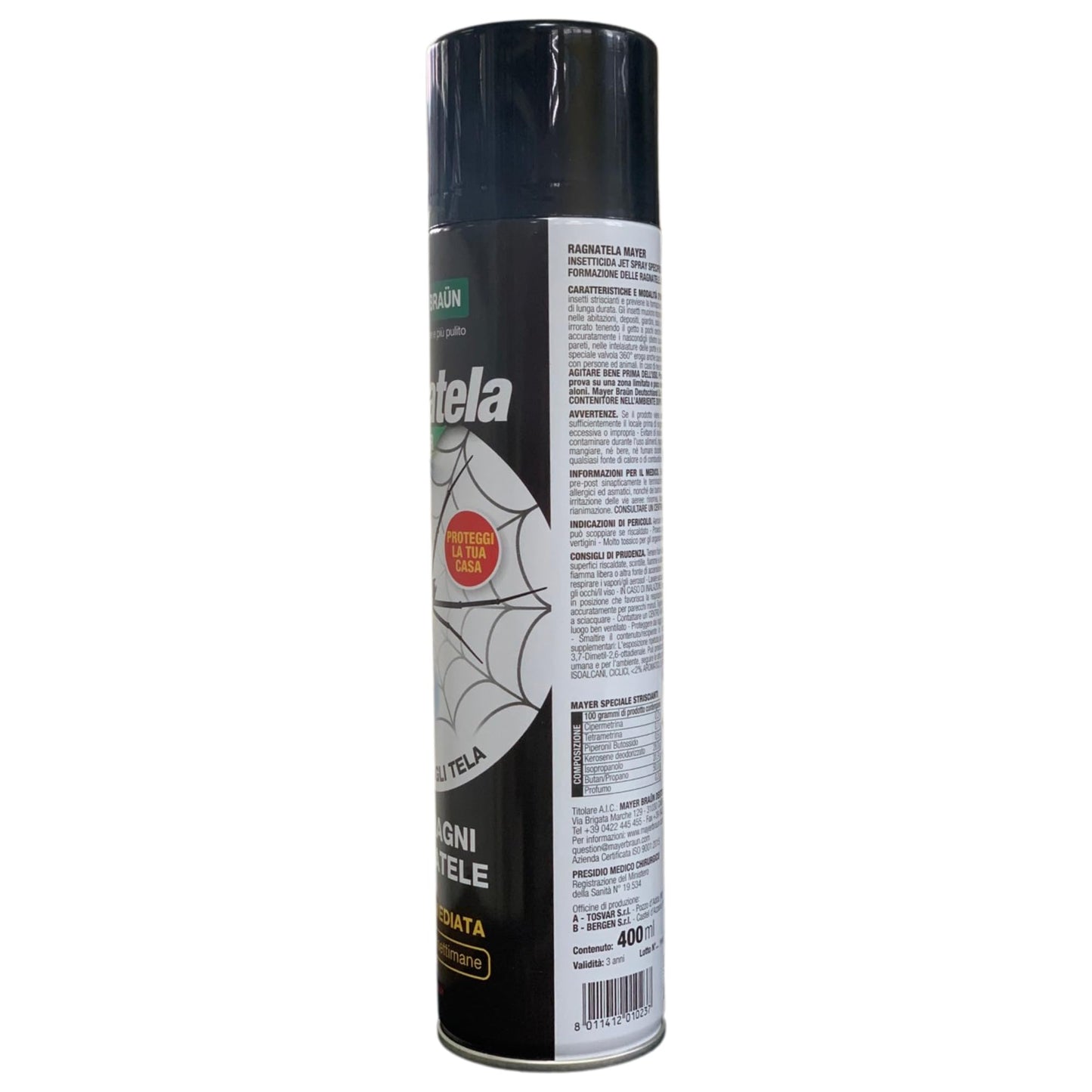 Spray Insetticida Ragni 400 mililitri Sany Mayer Ragnatelle Reppellente Trappola Pulizie Casa Veleno Anti Ragni Tela Ragno Zig Night And Day