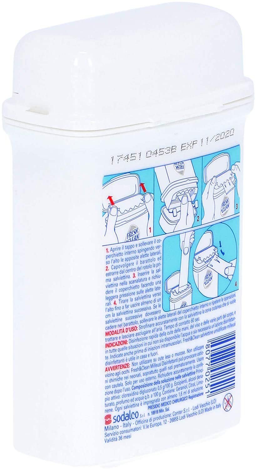 7 Fresh e clean salviettine disinfettanti