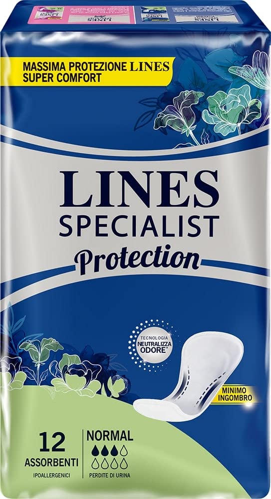 Lines Specialist Lines Specialist Protection Normal Assorbenti Per Incontinenza Leggera, Confezione Da 12 Assorbenti, 1 x 210 g
