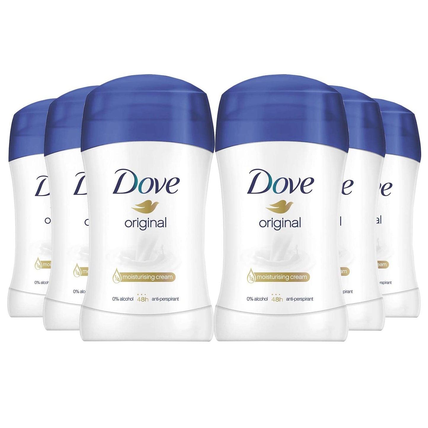 Dove Confezione da 6 deodoranti originali antitraspiranti, confezione da 40 ml, essenziali per la toelettatura e l'igiene del corpo per uomini e donne
