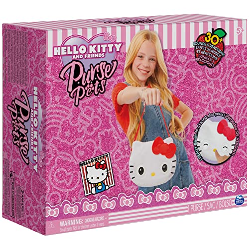 Purse Pets, Sanrio Hello Kitty and Friends, My Melody Interactive Pet Toy & Crossbody Kawaii Purse, Over 30 Sounds & Reactions, Girls & Tween Gifts