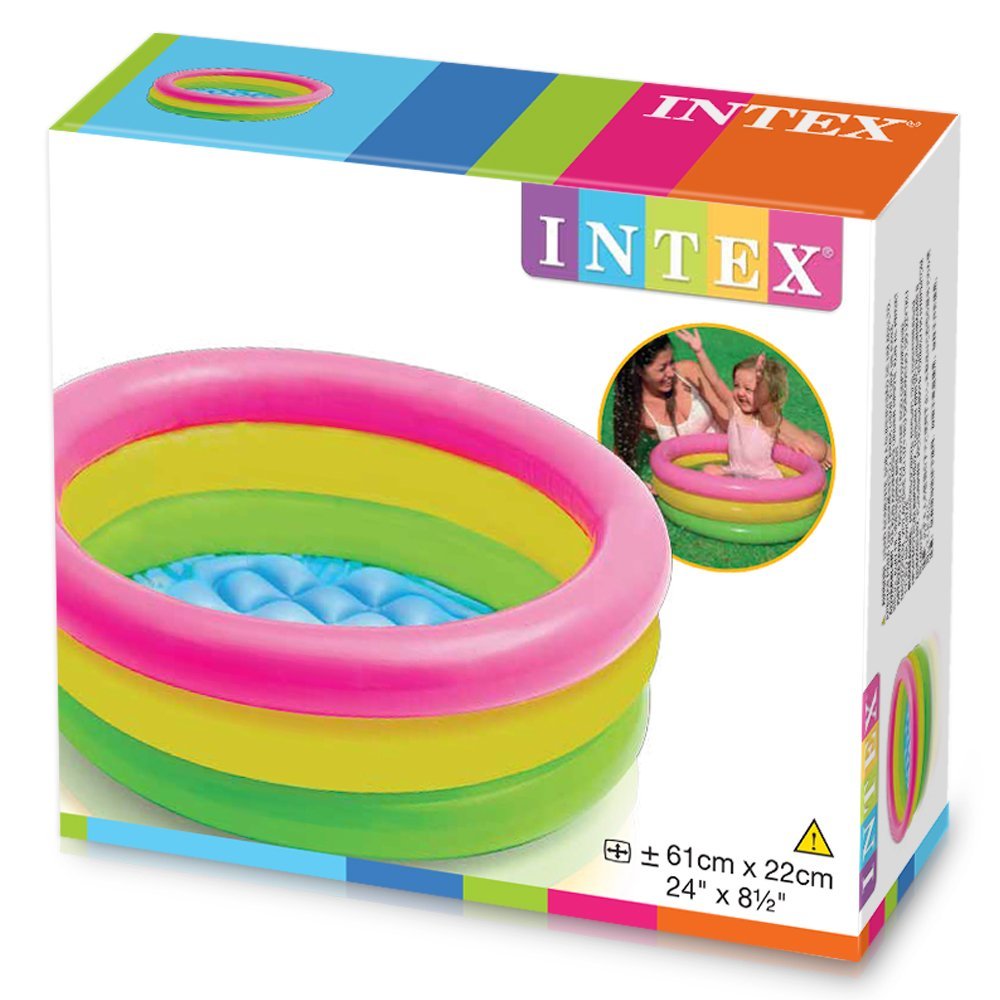Intex Piscina Baby Sunset 61 x 22 Cm, Arcobaleno