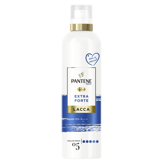Pantene Pro-V Lacca Per Capelli, Extra Forte, Con Olio Di Jojoba, Termoprotettore, Fissa Il Tuo Look A Lungo Senza Effetto Cartone, Protegge Da Umidità E Raggi UV, 250ML