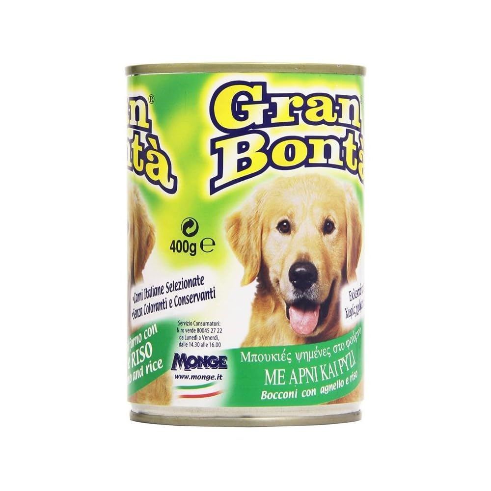 Gran Bontã - Alimento Completo Per Cani, Bocconi Cotti Nel Forno Con Agnello E Riso - 400 G