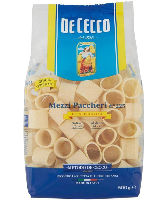 10 x Cecco Mezzi Paccheri No. 225 Italian Pasta 500g