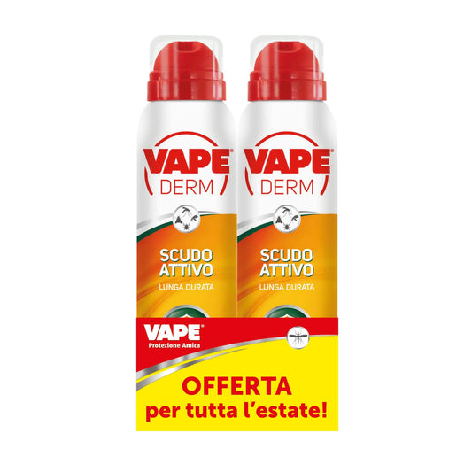 Vape Derm Scudo Attivo Spray Repellente Multi Insetto, 2 x 100g