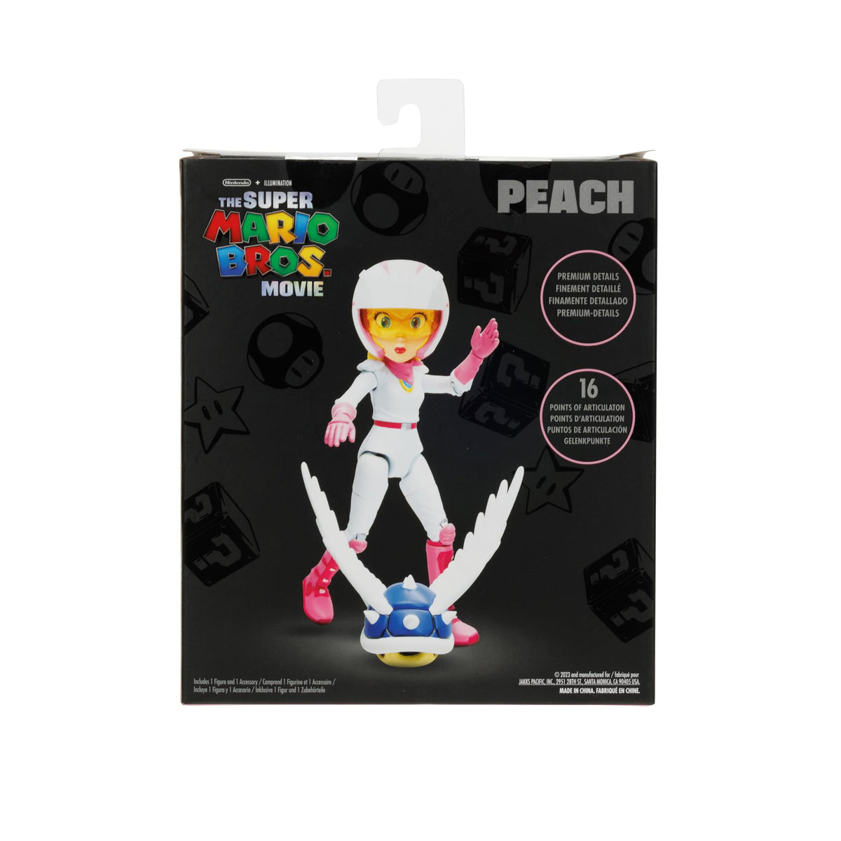 Nintendo Super Mario Movie – Action figure di Biker Peach alta 13 cm, articolata ed estremamente dettagliata, con guscio spinato alato. Direttamente dal film! Per bambini e collezionisti