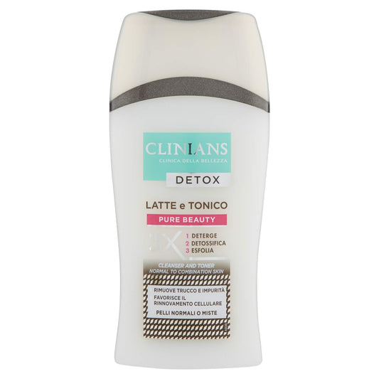 6 x CLINIANS Pure Beauty Viso Latte&Tonico Con Acido Mandelico 200 ML