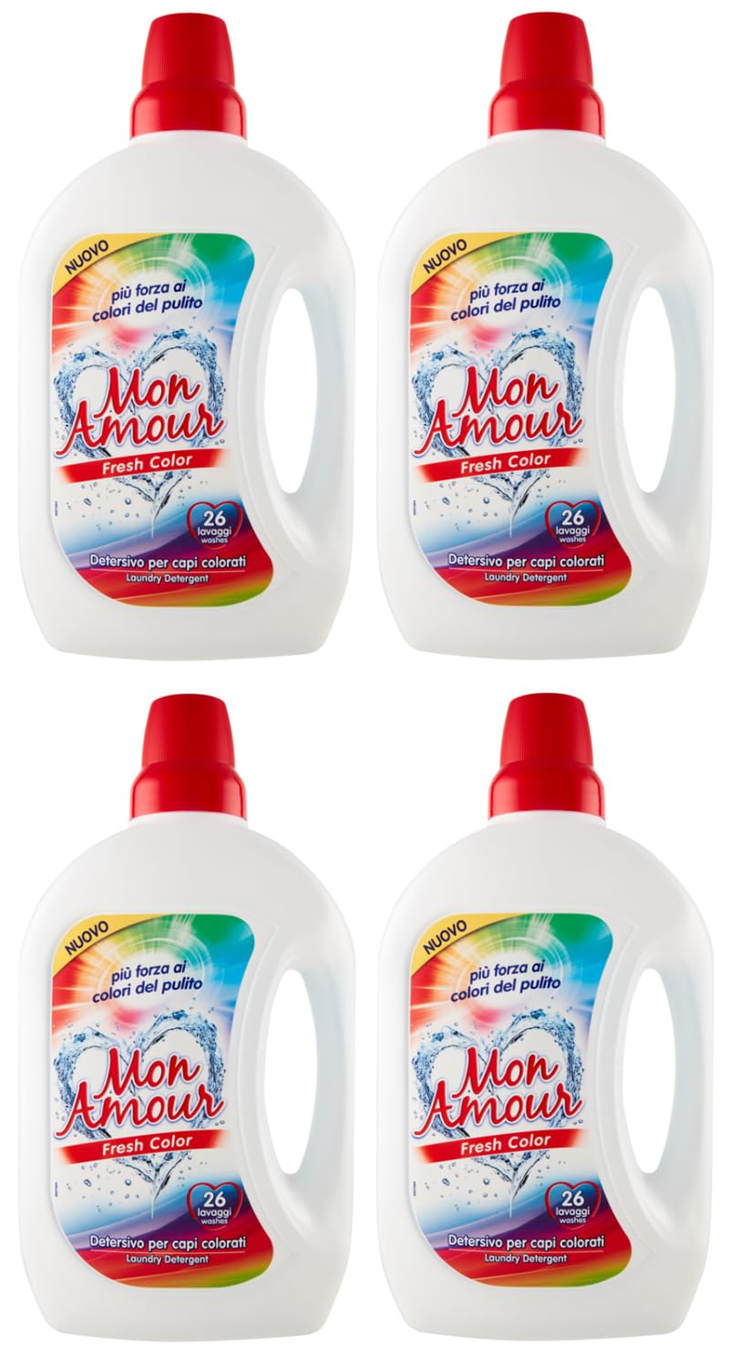 FELCE AZZURRA Mon Amour Fresh Color Detersivo, detersivo liquido per vestiti colorati, 26 lavaggi, 1,560 l
