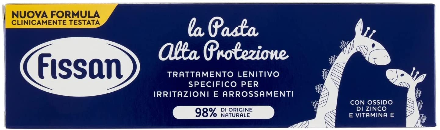 FISSAN - Pasta Alta Protezione - Trattamento Lenitivo per Irritazioni e Arrossamenti - Formula Clinicamente Testata - 98% di Origine Naturale - Con Ossido di Zinco e Vitamina E - 6 Confezioni - 100g