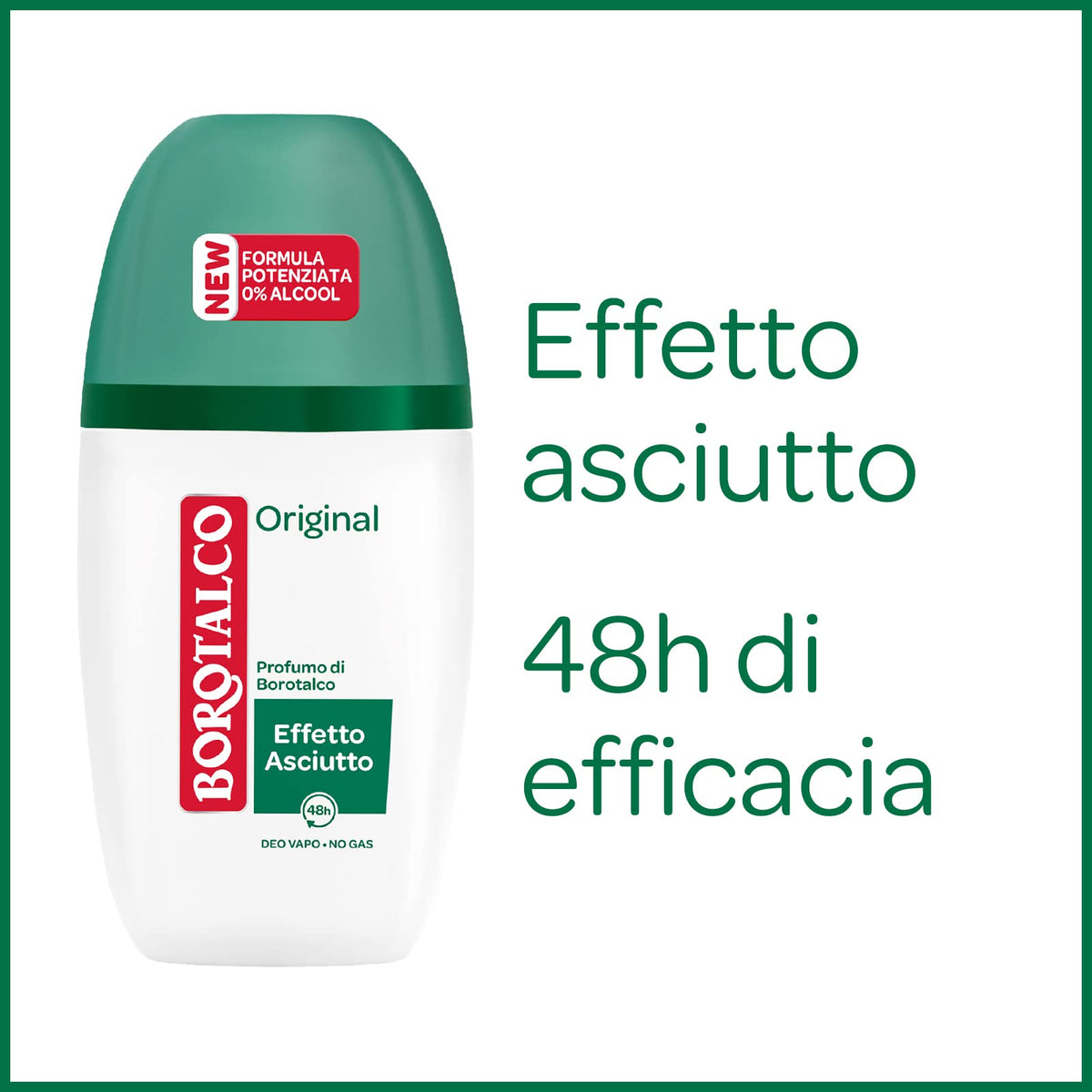 Borotalco, Deodorante Vapo Original con Microtalco, Assorbe il Sudore, Senza Alcool, Pelle Morbida e Idratata, Profumo di Borotalco, Deodorante Uomo e Donna - 6 Flaconi da 75 ml