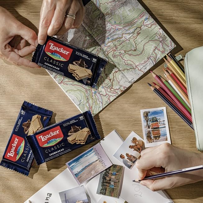 Loacker - Classic Milk - Wafer Classico con 3 Strati di Cialde Farcite con Crema al Latte - Merenda e Snack